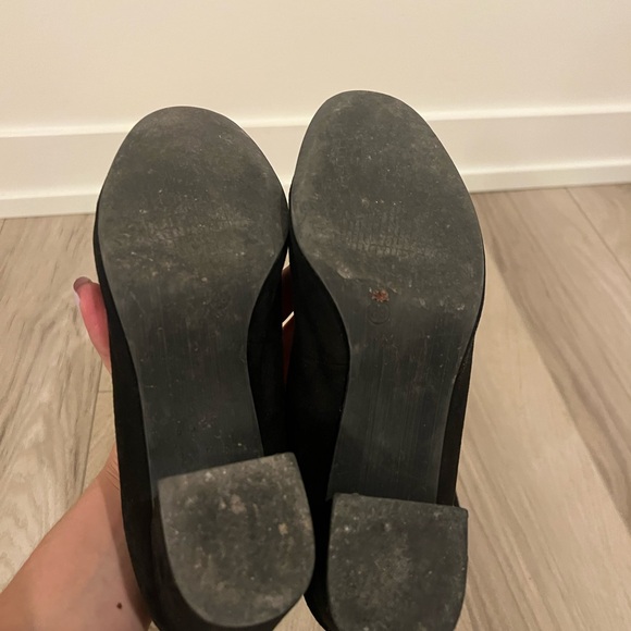 Steve Madden Black Suede Lace‑Up Block Heel Sandals – Size 39 - Picture 5 of 5